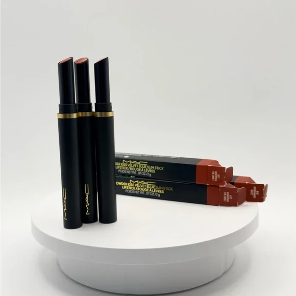 MAC Powder Kiss Velvet Slim Devoted to Chili 877 NEW Authentic 5 pack